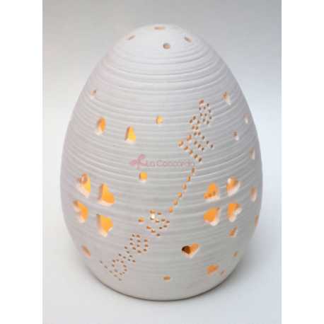 Uovo Ceramica Traforata con Led