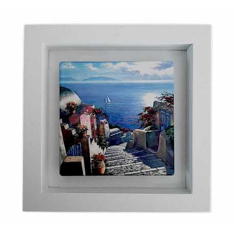 QUADRO IN MDF E CERAMICA DEC. PAESAGGI 15X2X15CM PREZZO STOCK CONFEZIONE 8 PEZZI € 32,00
