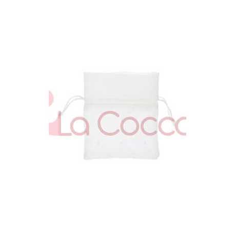 SACCHETTO STOFFA BIANCO 8×10 CM CONF. 12 PZ