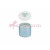 SCATOLA CANDELA SOIA PORCELLANA CELESTE 6,5×6,5xh.7CM C/ASTUCCIO