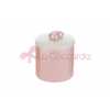 SCATOLA CANDELA SOIA PORCELLANA ROSA 6,5×6,5xh.7CM C/ASTUCCIO