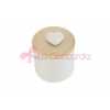 SCATOLA CANDELA SOIA PORCELLANA BIANCA 6,5×6,5xh.7CM C/ASTUCCIO