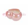 CANDELA SOIA CUORE PORCELLANA ROSA 11x10xh.5,5CM C/SHOPPER