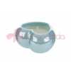 CANDELA SOIA CUORE PORCELLANA CELESTE 11x10xh.5,5CM C/SHOPPER