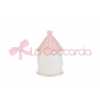 CANDELA SOIA GIOSTRINA PORCELLANA ROSA 8x8xh.12CM C/ASTUCCIO