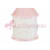 CANDELA SOIA GIOSTRINA PORCELLANA ROSA 8x8xh.12CM C/ASTUCCIO