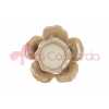 CANDELA ROSA PORCELLANA BEIGE 14x14xh.7,5CM