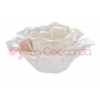 CANDELA ROSA PORCELLANA BIANCA 14x14xh.7,5CM