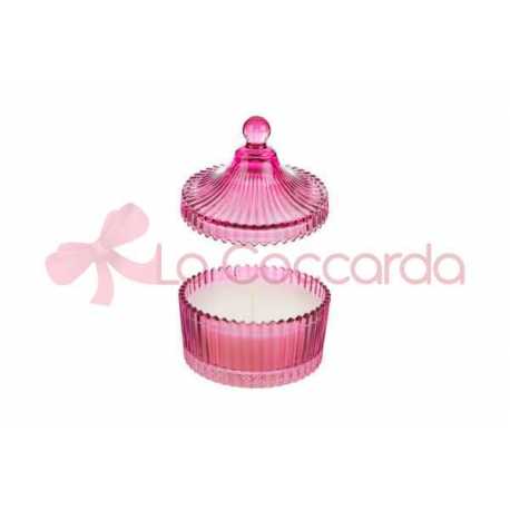 CANDELA PROFUMATA COL.FUCSIA 6,5xh.9CM C/SHOPPER