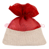 SACCHETTO BICOLORE CM.10X12 ROSSO E NATURALE CONF.12 PZ