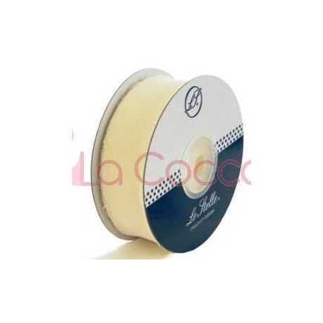 NASTRO CHIFFON 2,5 CM x 20 MT PANNA
