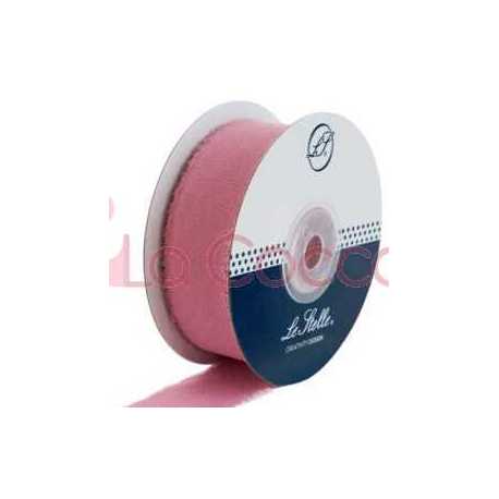 NASTRO CHIFFON 2,5 CM x 20 MT ROSA ANTICO