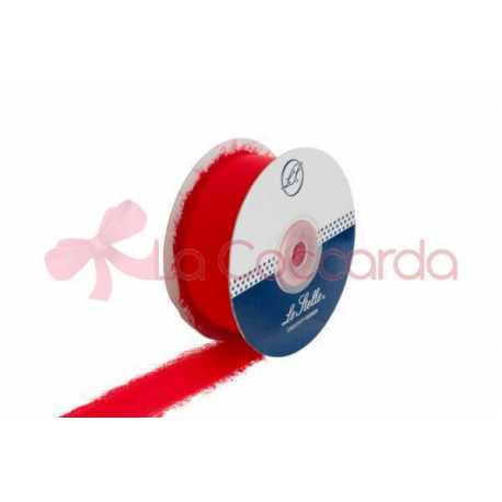 NASTRO CHIFFON 2,5 CM x 20 MT ROSSO