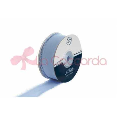 NASTRO CHIFFON 2,5 CM x 20 MT CELESTE