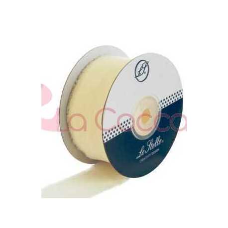 NASTRO CHIFFON 4 CM x 20 MT PANNA