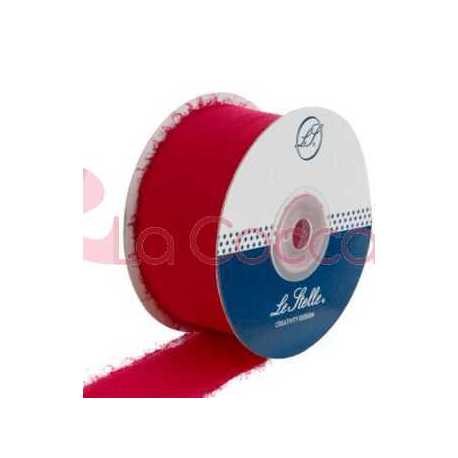 NASTRO CHIFFON 4 CM x 20 MT BORDEAUX