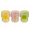 VASO VETRO CANDELA 3COL.ASS.7,5xh.9CM C/SHOPPER